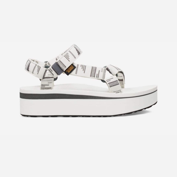 Hungary Teva Flatform Universal - Női Platform Szandál Fehér / Fekete - 278-WLKTJ